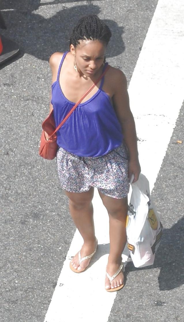 12P Harlem Girls in the Heat New York 127 - Bra-less Nipples