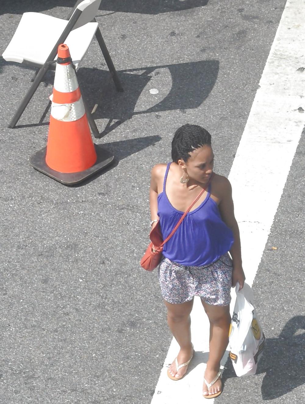 12P Harlem Girls in the Heat New York 127 - Bra-less Nipples