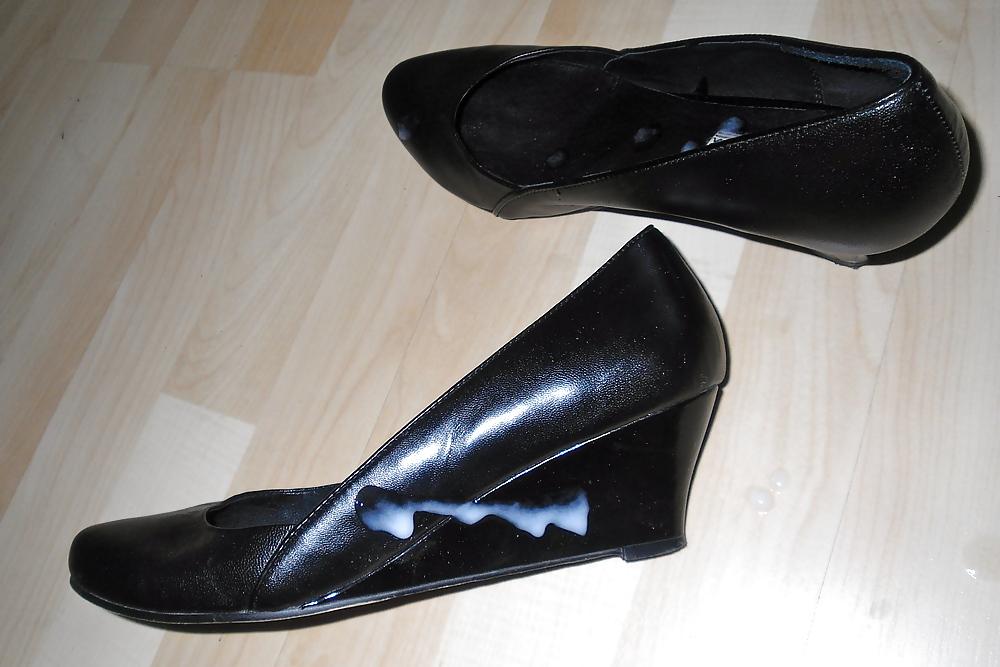 5P Wedges meiner Freundin (cum on shoes)