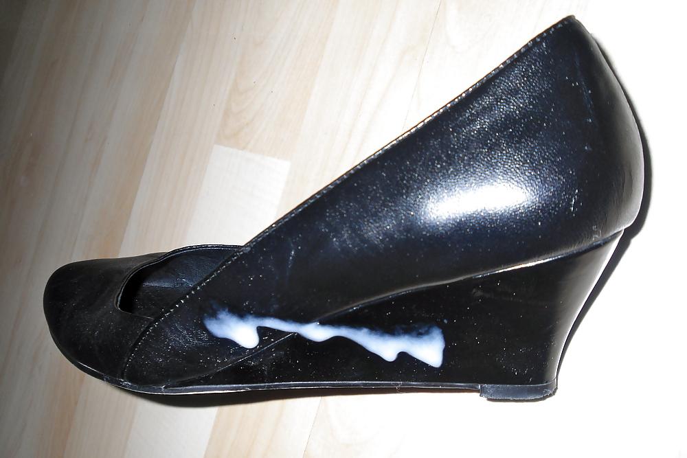 5P Wedges meiner Freundin (cum on shoes)