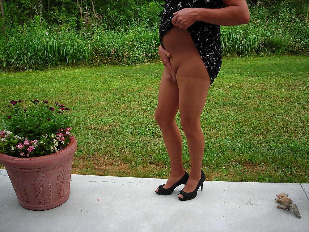 11P My wife pantyhose bra and dress she had on at work