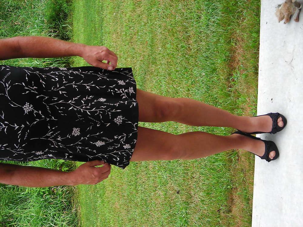11P My wife pantyhose bra and dress she had on at work