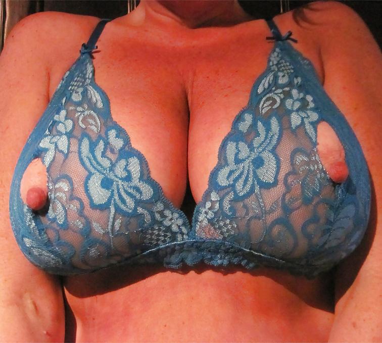 13P Bra with nipples cut out