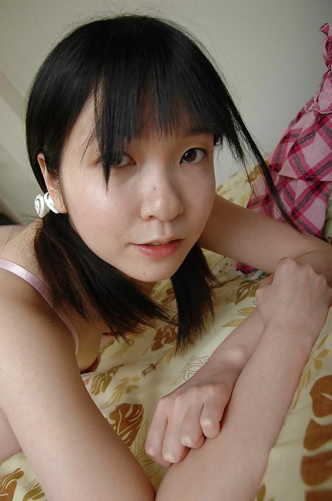 16P Shy asian teen stripping down and showcasing her gash in close up