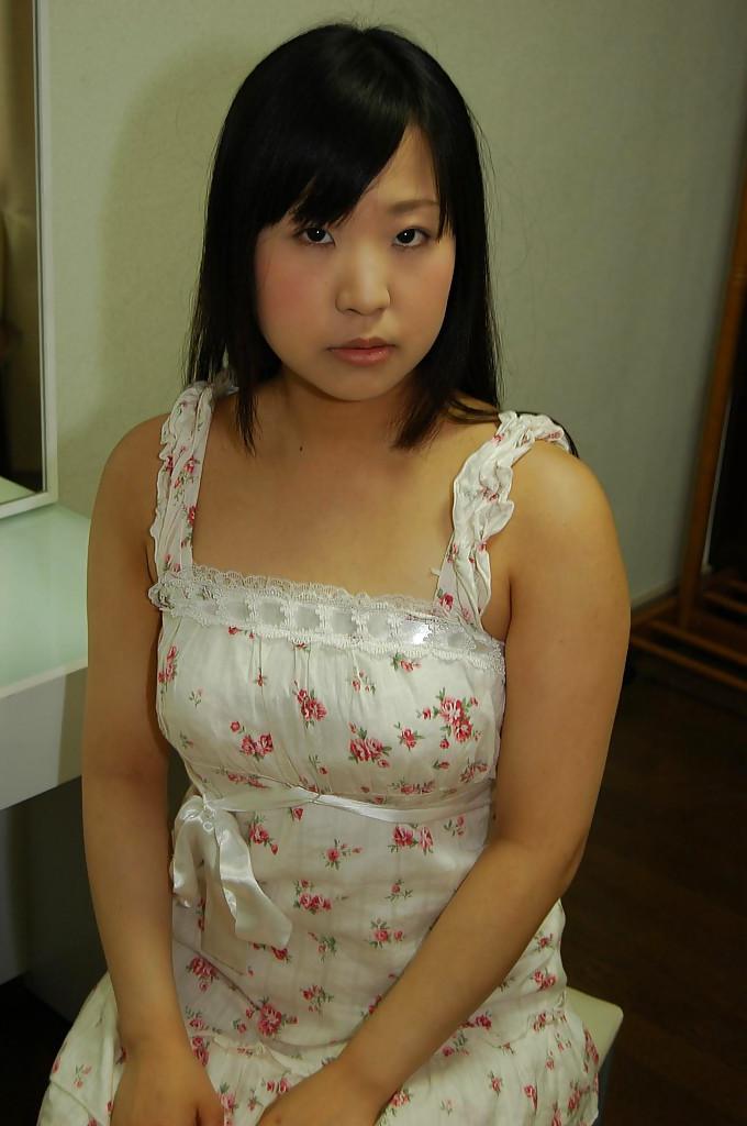 15P Shy asian teen Jun Matsuzaki stripping down and playing with a vibrator