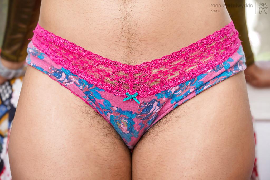 16P Black first timer Whitney unveiling hairy pussy from under denim shorts
