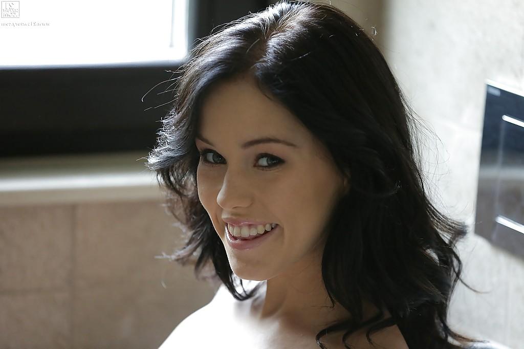 16P Beautiful teen pornstar Megan Rain striking sexy nude poses