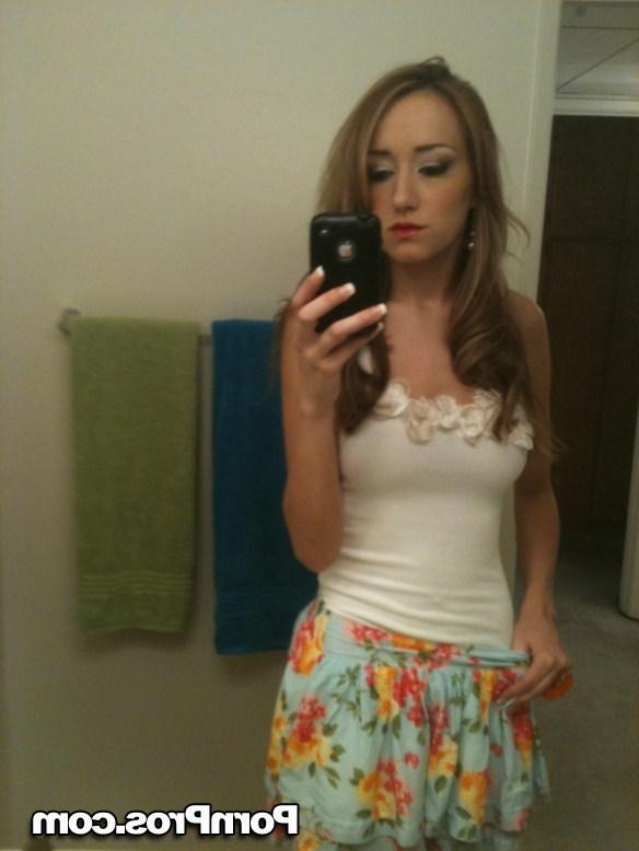 14P Teen cutie Victoria Rae Black taking naked selfies in bathroom mirror