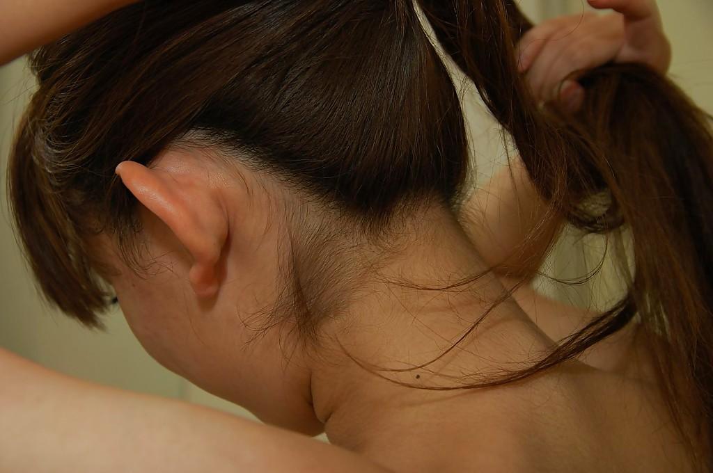 16P Skinny asian teen with unshaven slit Saki Mitsui taking shower
