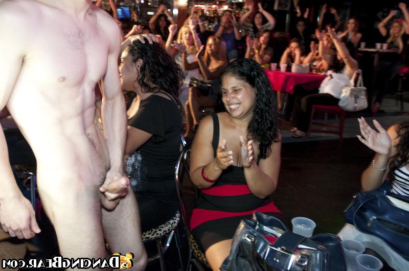 16P CFNM crazy party features clothed beauties with big tits and strippers