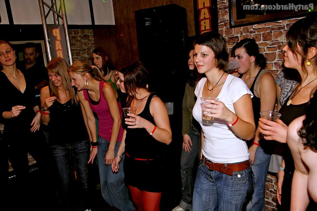 16P Fuckable amateurs getting drunk and going wild at the club party