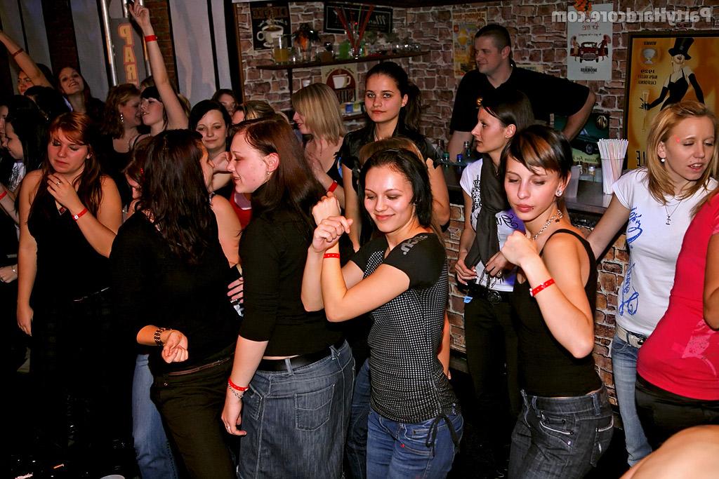 16P Fuckable amateurs getting drunk and going wild at the club party