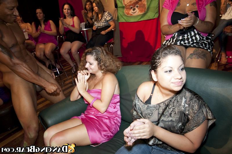 16P Interracial clothed party with sexy girls, who do blowjobs