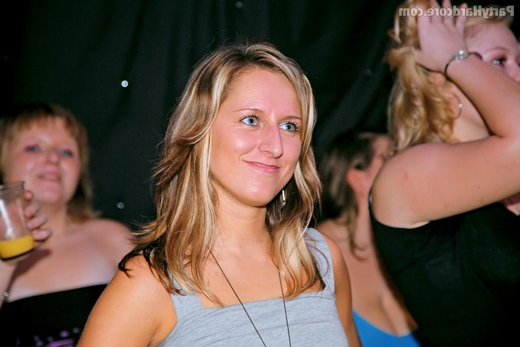 16P Lusty amateur gals going wild and stripping at the club party