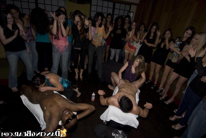 16P Coed girls receive cumshto while partying hard with a stripper