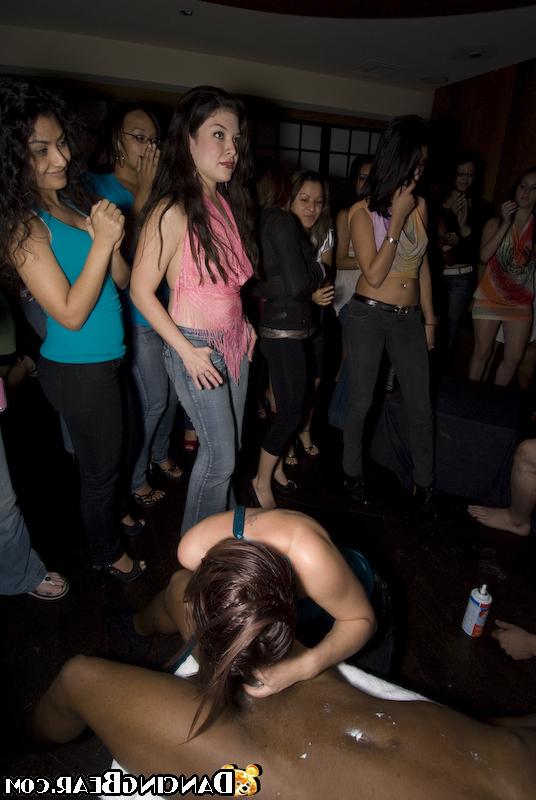 16P Coed girls receive cumshto while partying hard with a stripper