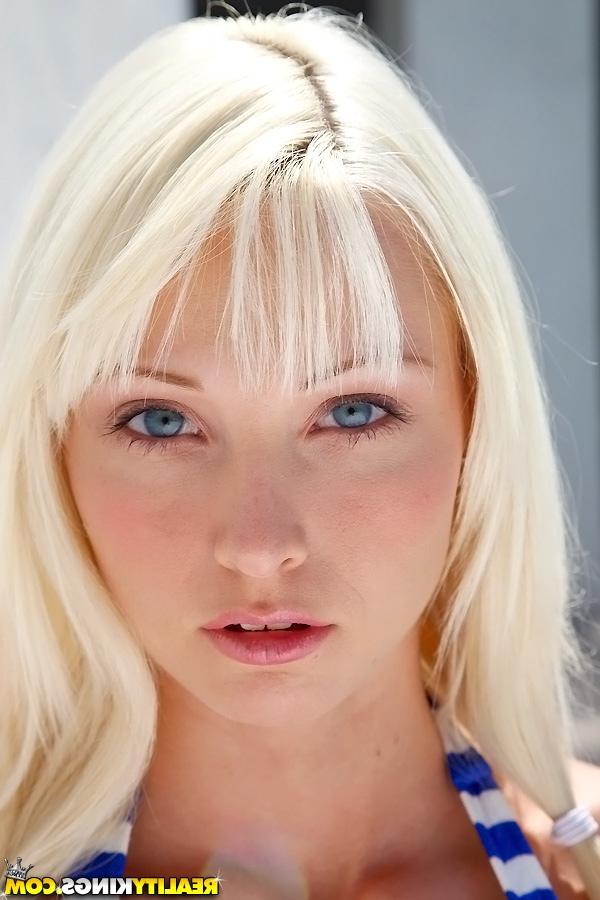16P Doll-face teenage blonde with big tits Rikki Six slipping off her bikini