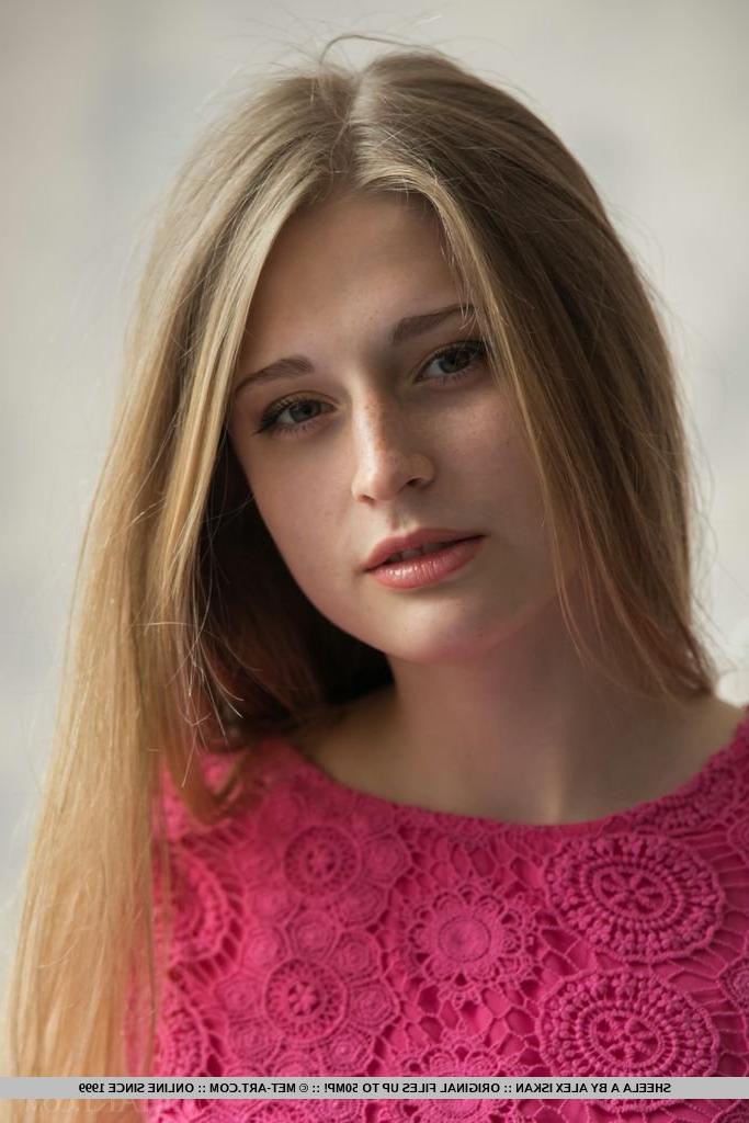 18P Gorgeous young honey with big tits Sheela A reveals her shaved muff