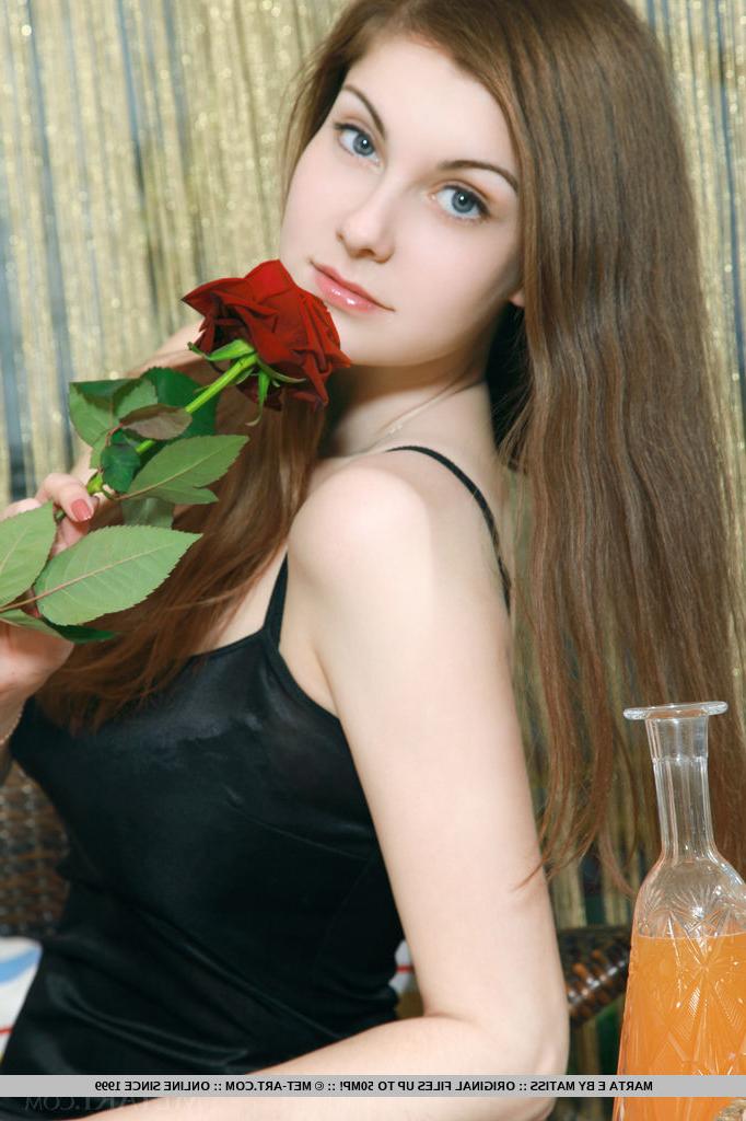 18P Glamourous Euro teen Marta E revealing full all natural teen breasts