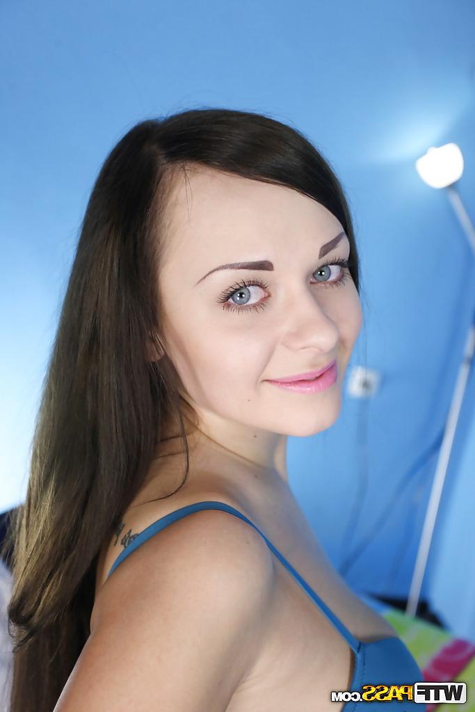 16P Amateur chick Katarina Muti showing off her milky teen breasts