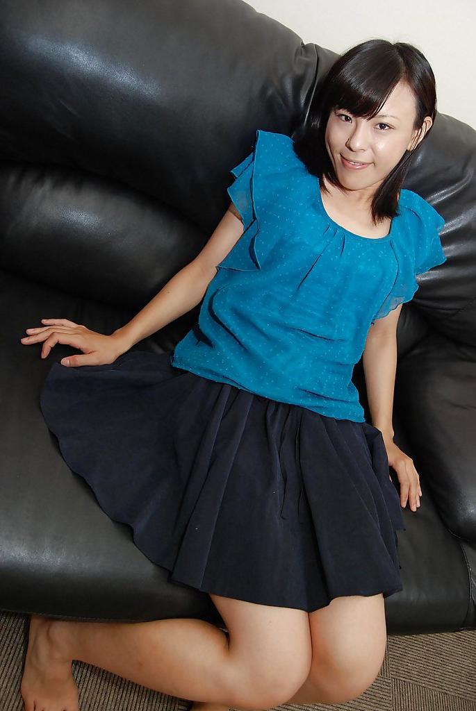 16P Playful asian teen Miki Kamisaka slowly stripping off her clothes