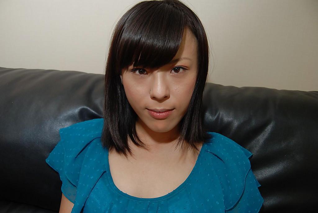 16P Playful asian teen Miki Kamisaka slowly stripping off her clothes