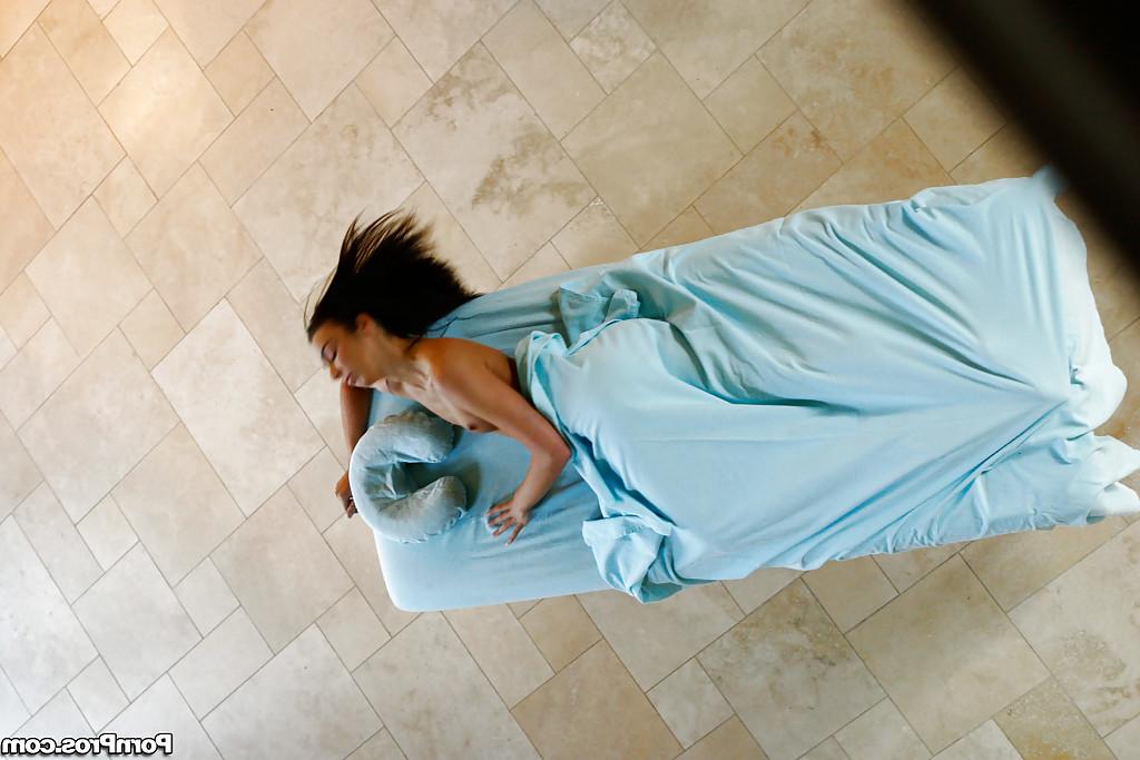 16P Tiffany Tyler stays naked on the massage table and moans