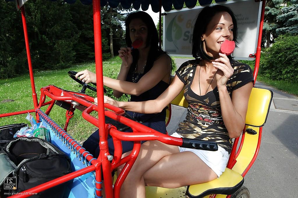 16P Pornstar with a beautiful face Aletta Ocean has a walk with a friend