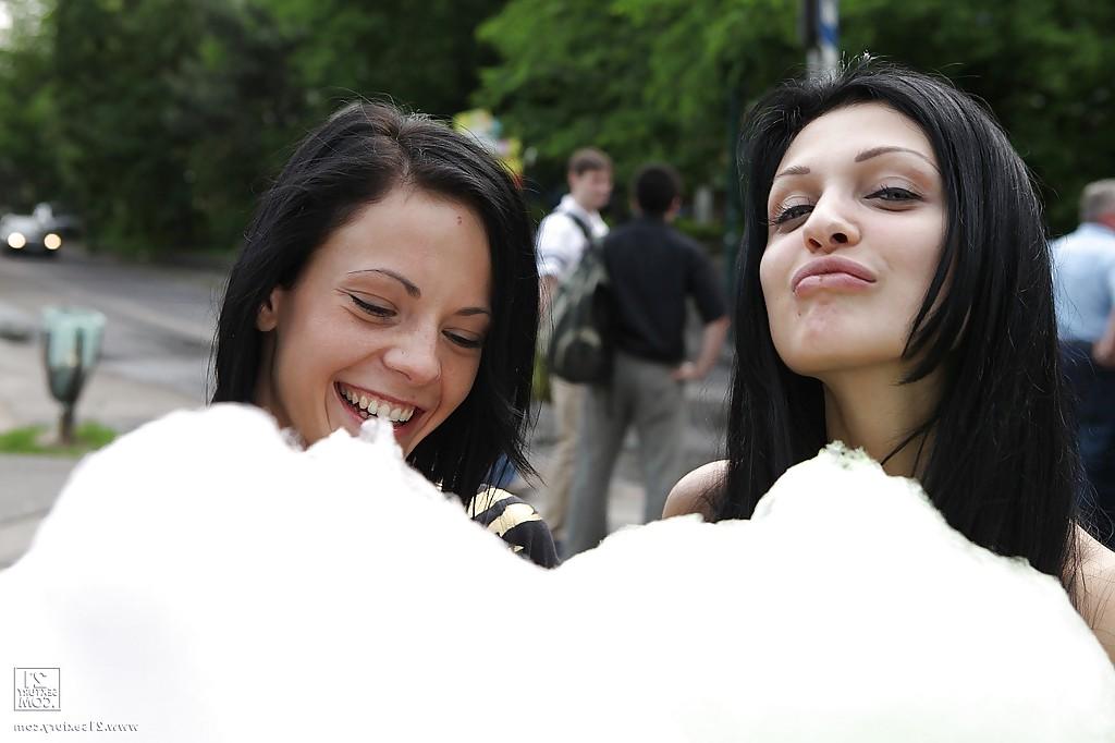 16P Pornstar with a beautiful face Aletta Ocean has a walk with a friend