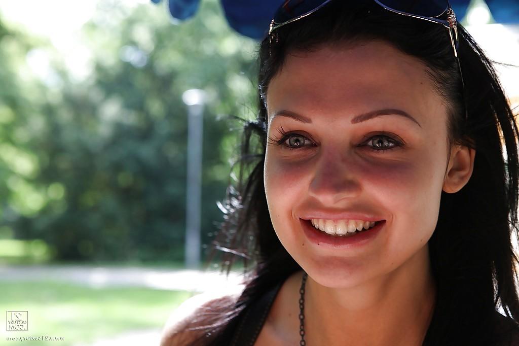 16P Pornstar with a beautiful face Aletta Ocean has a walk with a friend