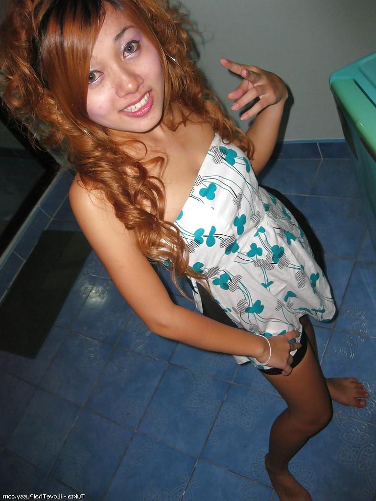 16P Tempting redhead asian teen babe with sweet titties gets banged