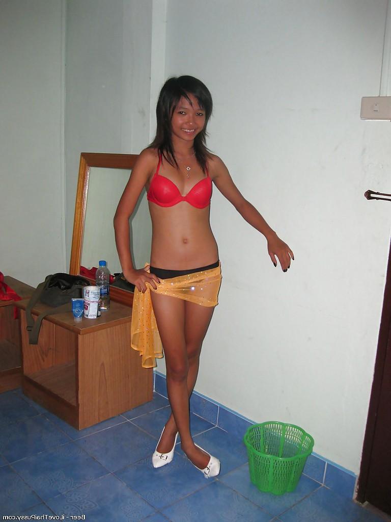 16P Skinny asian teen babe taking off her lingerie and getting fucked