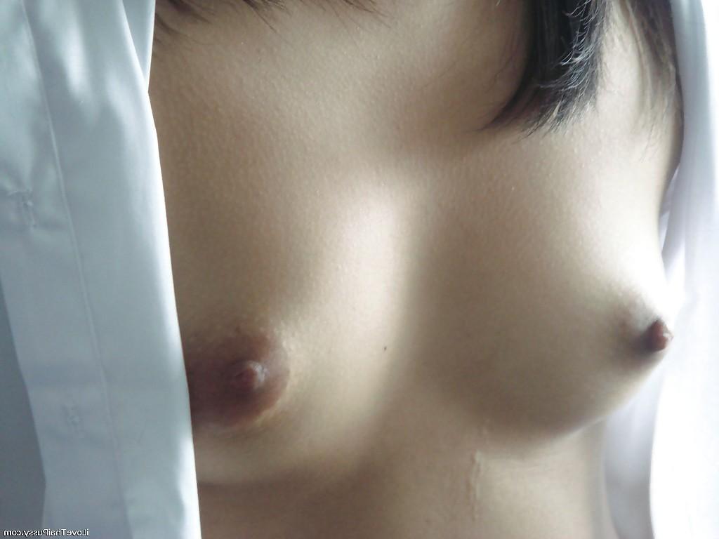 16P Filthy thai babe in white stockings exposing her tiny tits and sweet fanny