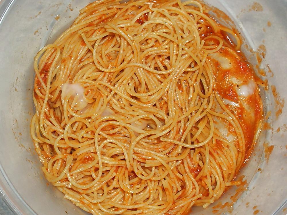 7P Cum on spaghetti with sausage 