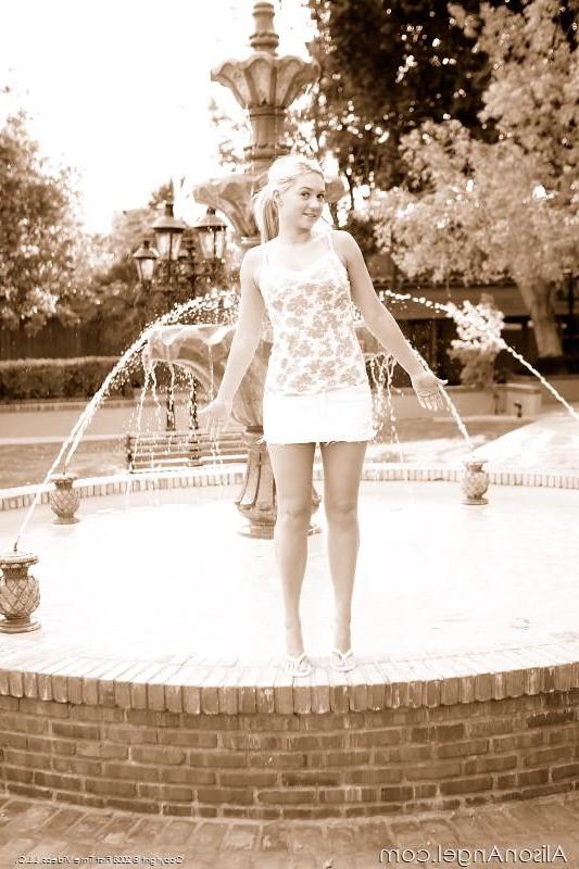 16P Pictures of teen porn girl Alison Angel showing you what's up her skirt