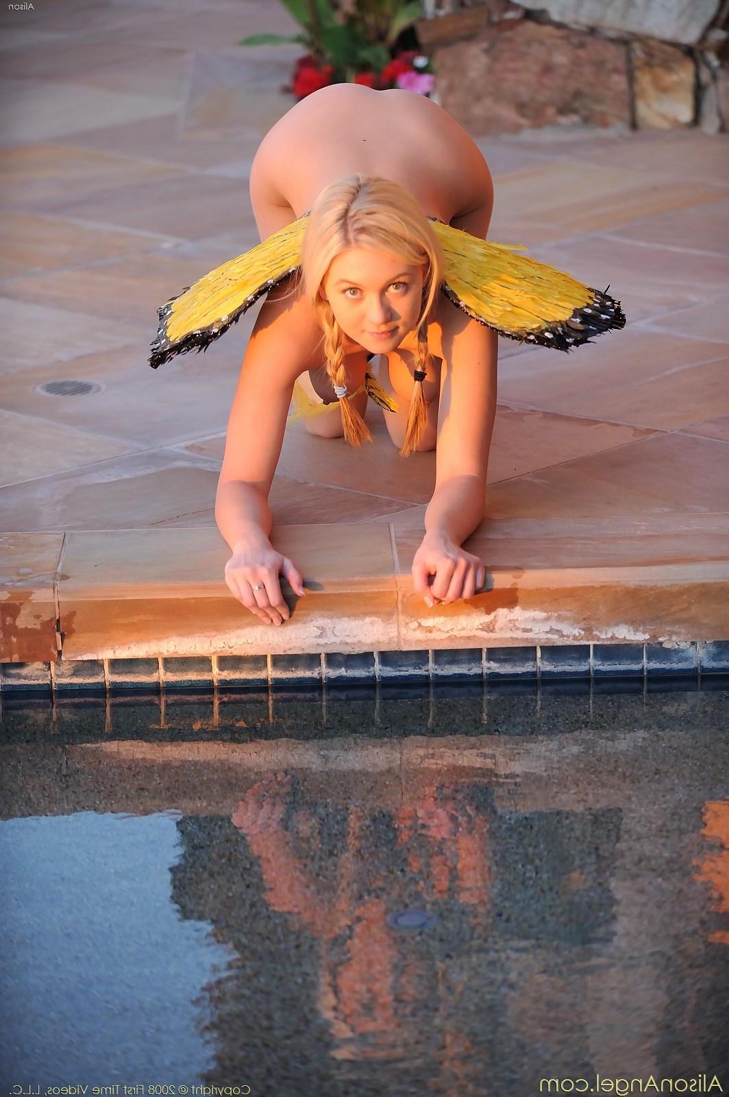 16P Pictures of teen girl Alison Angel dressed up as a butterfly for halloween