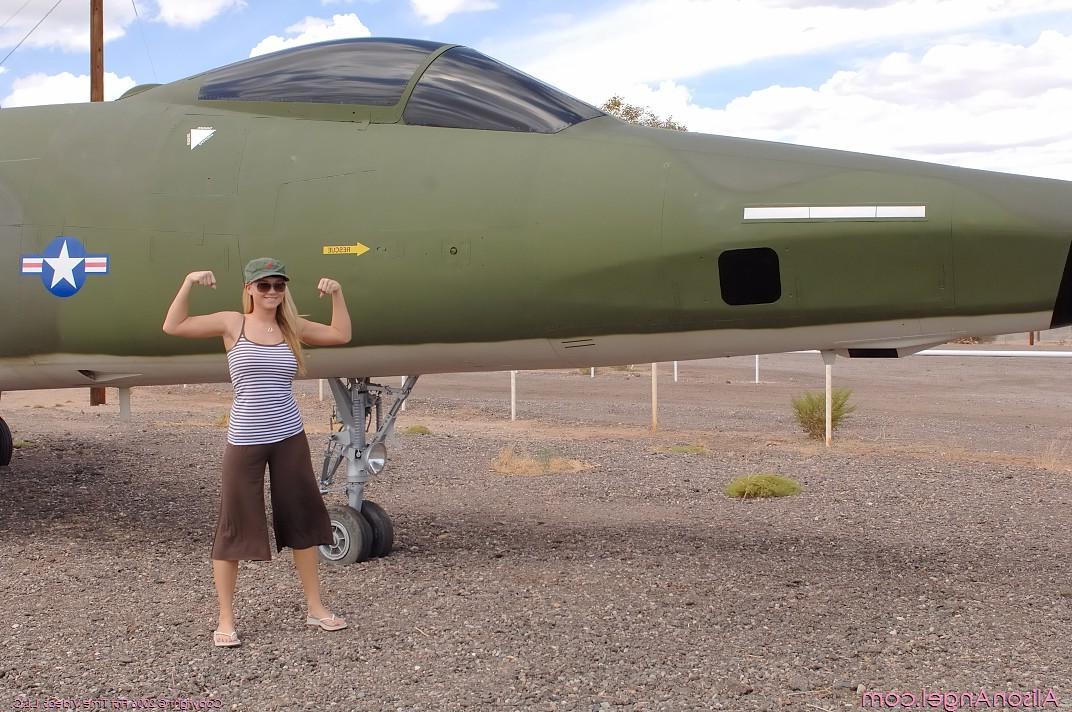 20P Pictures of Alison Angel flashing on an air force base