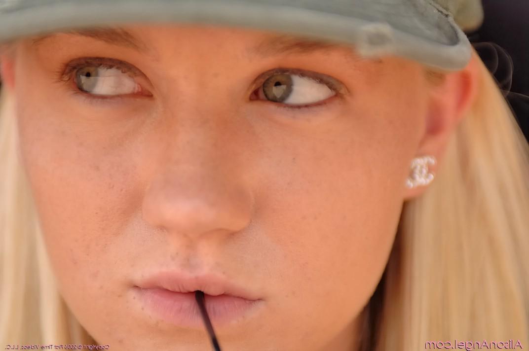 20P Pictures of Alison Angel flashing on an air force base