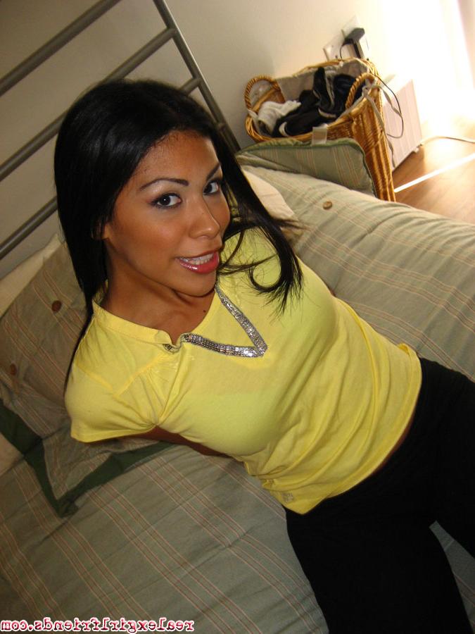 16P Latin girlfriend Cassandra Cruz shows her big boobs without lingerie