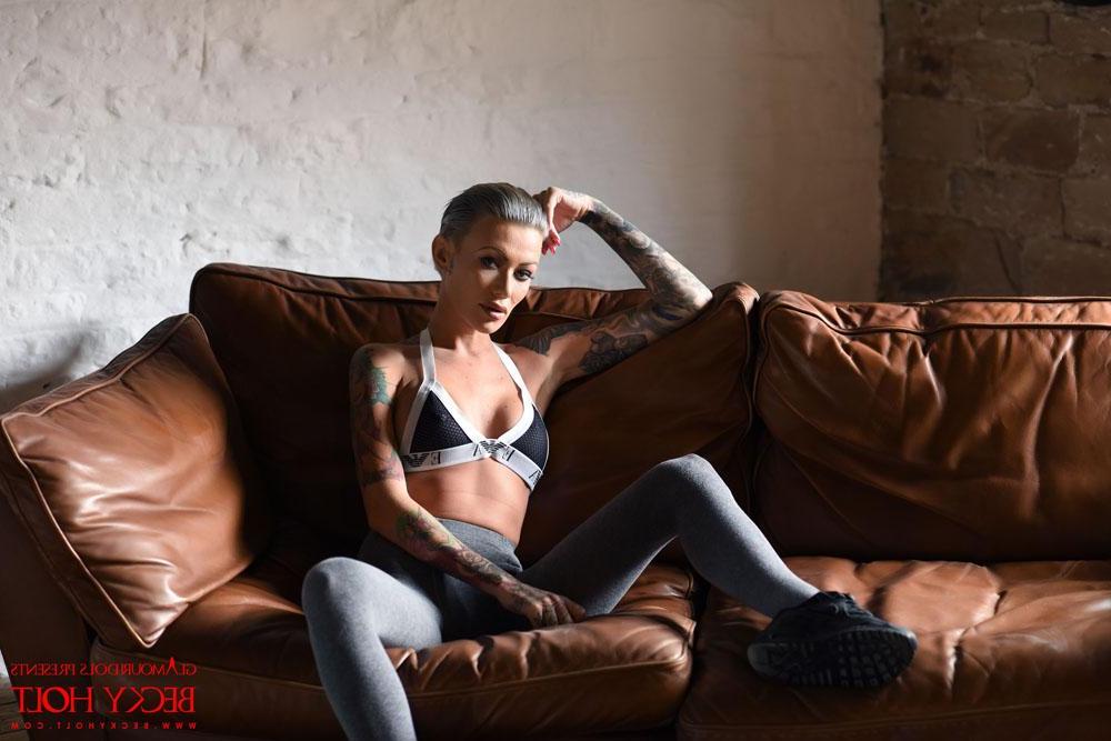 12P Becky Holt in her tight gym wear