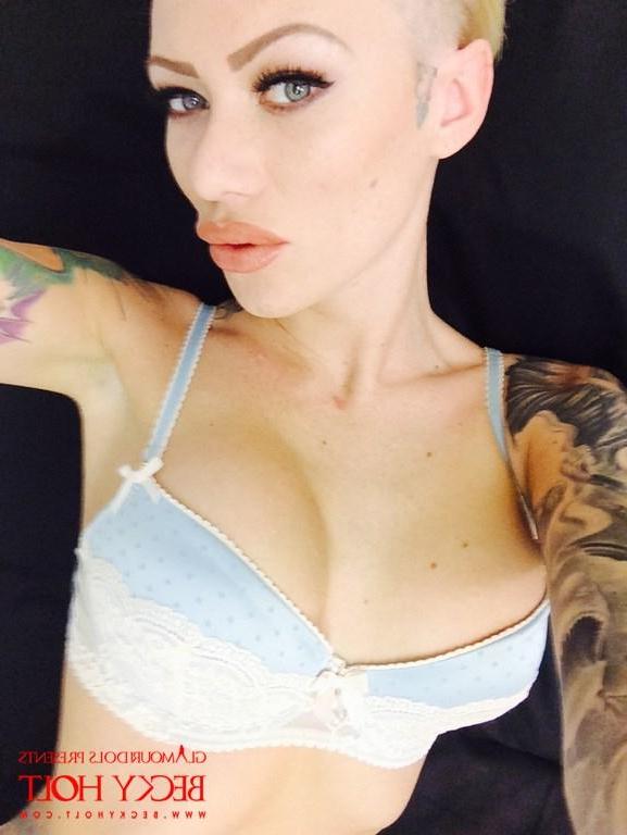 12P Becky Holt selfies at home in her cute lingerie