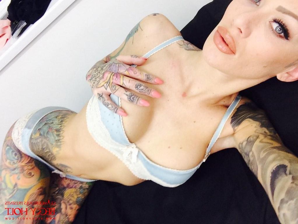 12P Becky Holt selfies at home in her cute lingerie