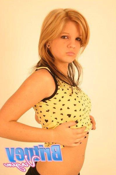 12P Pictures of teen Britney Virgin teasing with her beautiful face