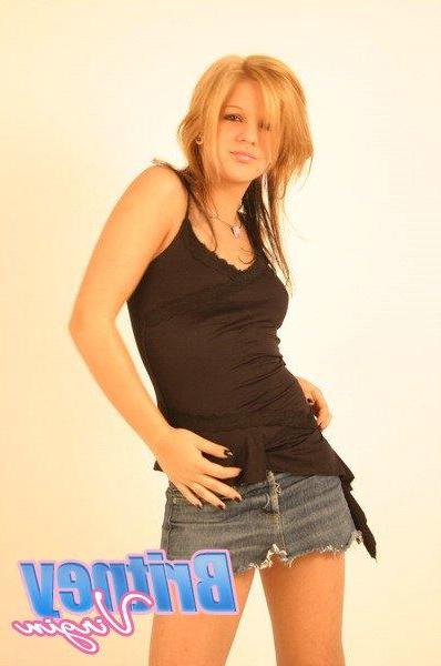 12P Pictures of teen girl Britney Virgin looking hot in the studio