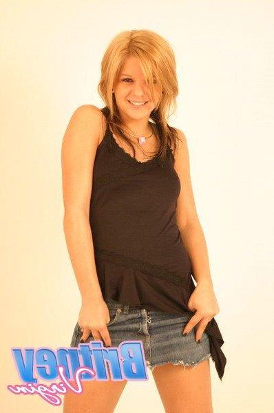12P Pictures of teen girl Britney Virgin looking hot in the studio