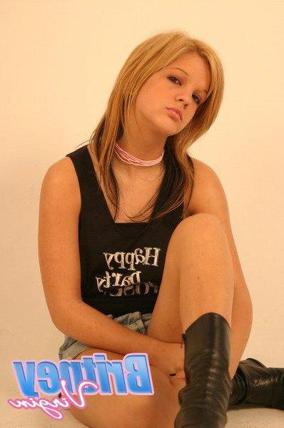16P Pictures of teen girl Britney Virgin giving you a hot tease