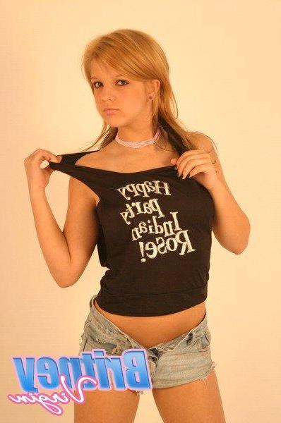 16P Pictures of teen girl Britney Virgin giving you a hot tease