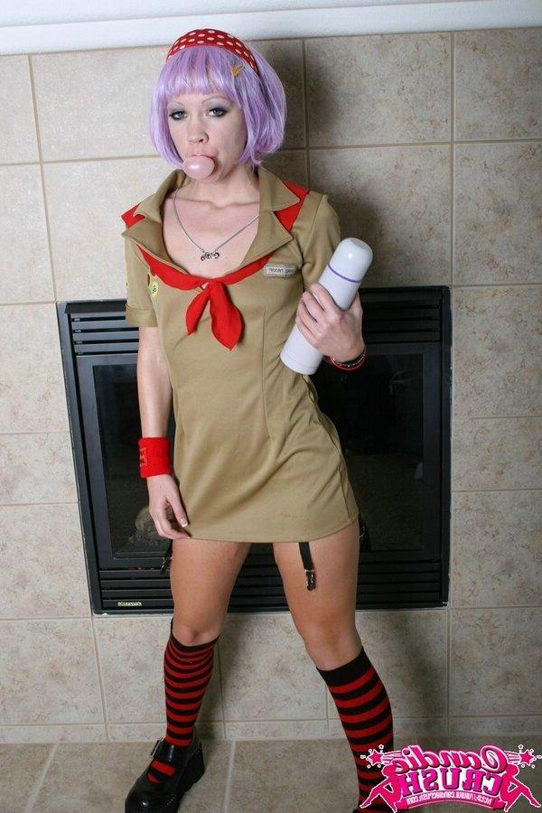 15P Pictures of teen model Candie Crush in a girl scouts uniform