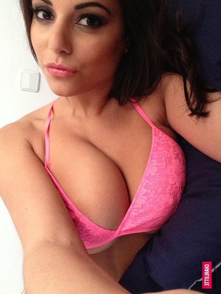 12P Charlotte strips from her pink bra and green pants