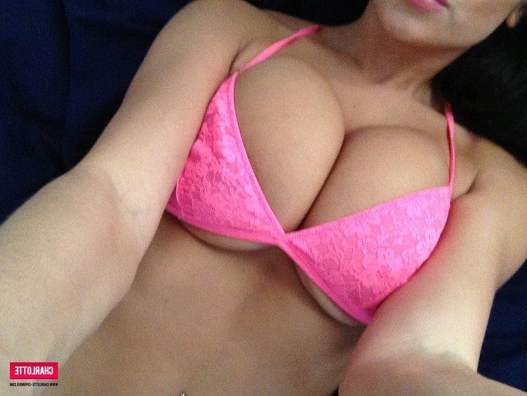 12P Charlotte strips from her pink bra and green pants